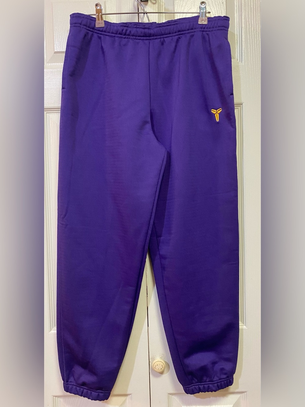 Nike Purple Sweatpants with Gold Accent - Kobe Logo (Sz XL) 16”-18.5” waist